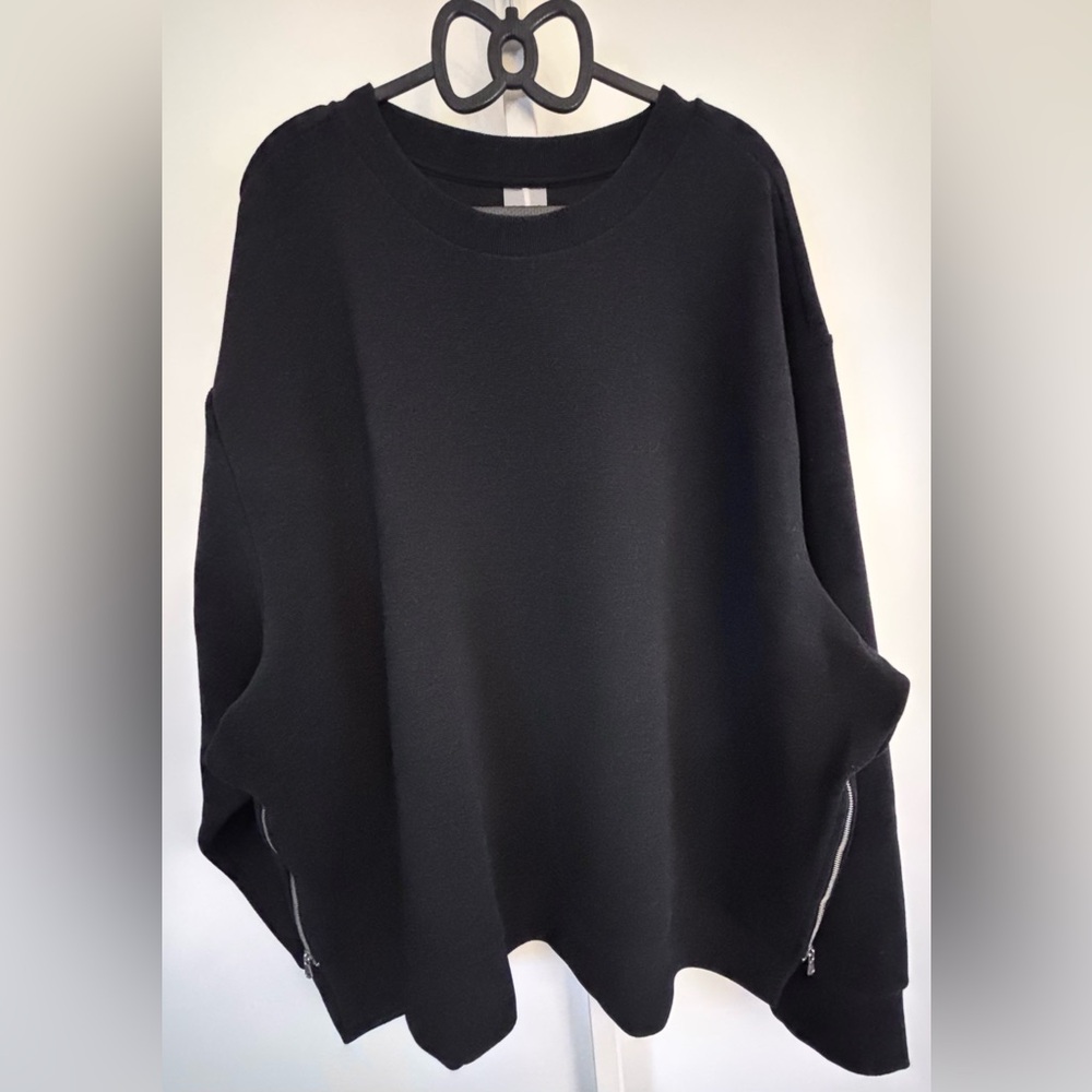 CALIA Side Zip Sweatshirt Black Heather 2X